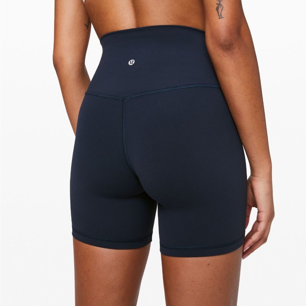 lululemon athletica High-Waist Athletic Bike Shorts in Navy